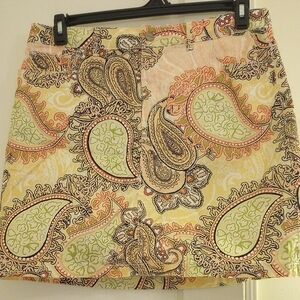 Pink Paisley Print Croft & Barrow Skort